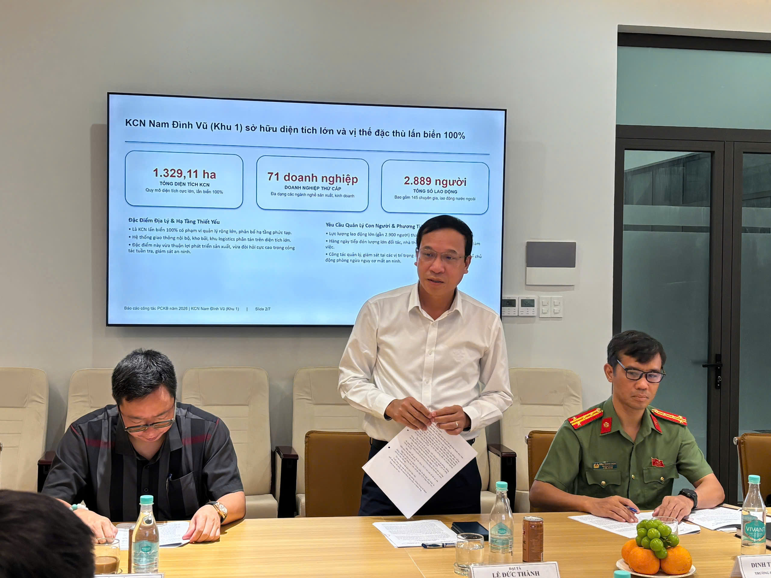 Ban Chỉ đạo Phòng, chống khủng bố thành phố Hải Phòng kiểm tra, hướng dẫn công tác phòng, chống khủng bố tại Khu công nghiệp Nam Đình Vũ I